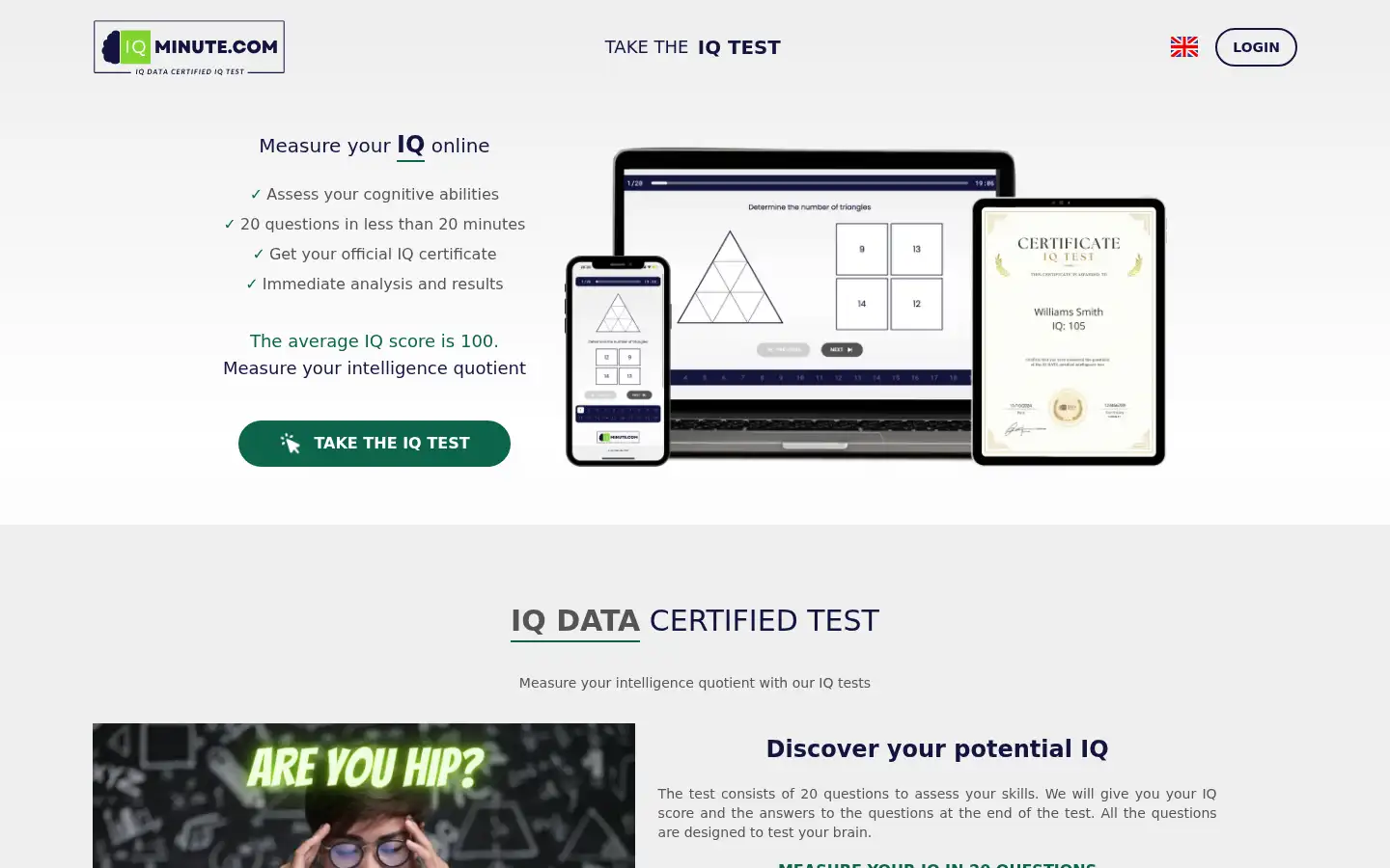 Screenshot of iq-minute.com