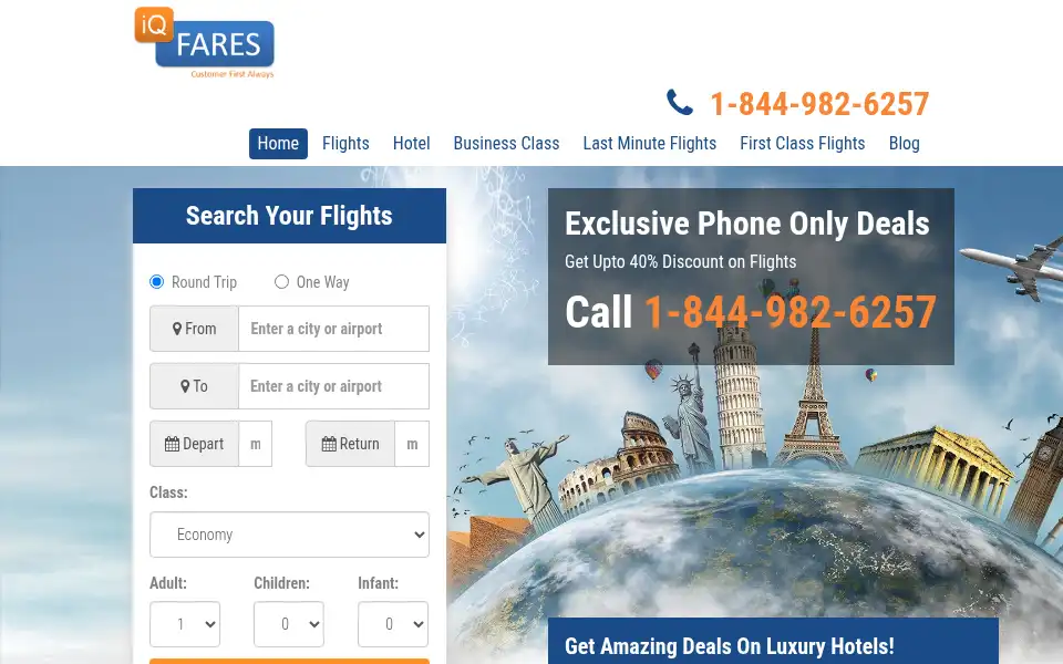 Screenshot of iqfares.com