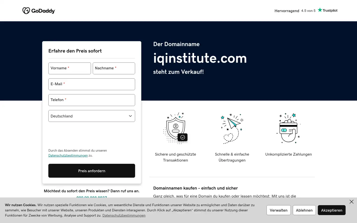 Screenshot of iqinstitute.com