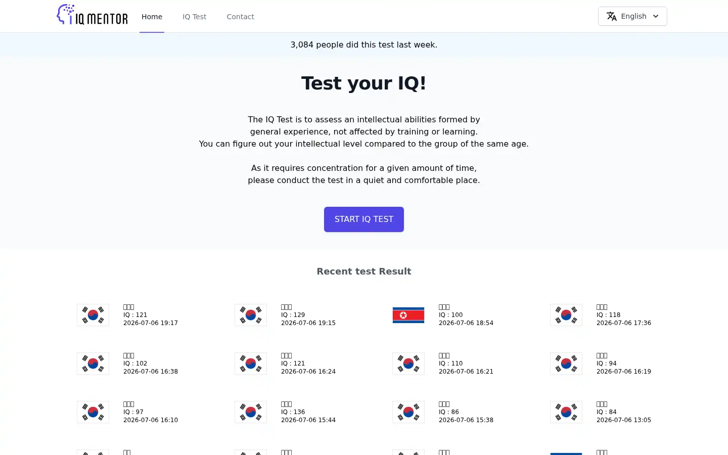 Screenshot of iqmentor.io