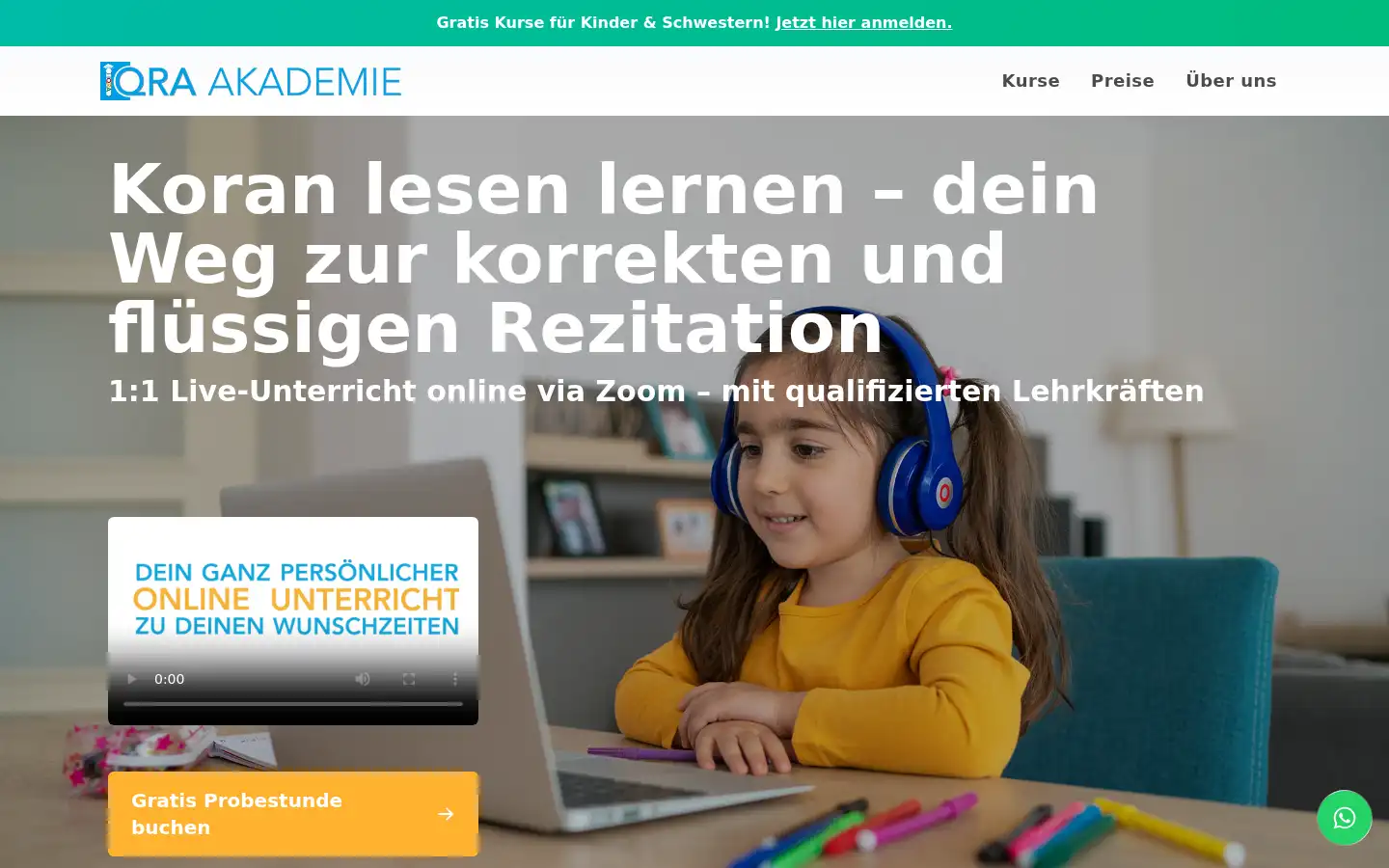 Screenshot of iqra-akademie.com