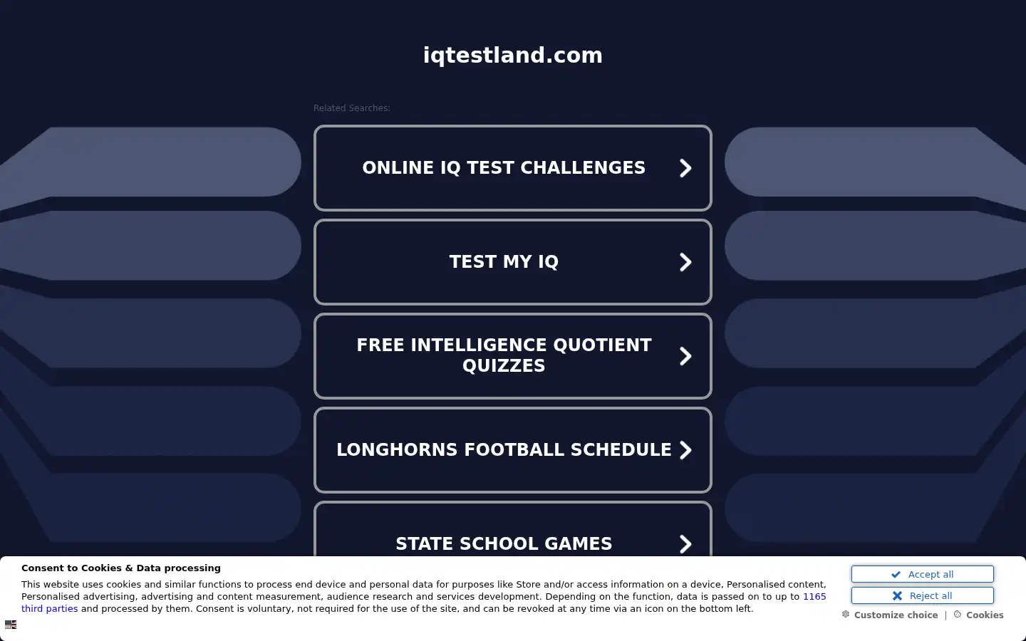 Screenshot of iqtestland.com