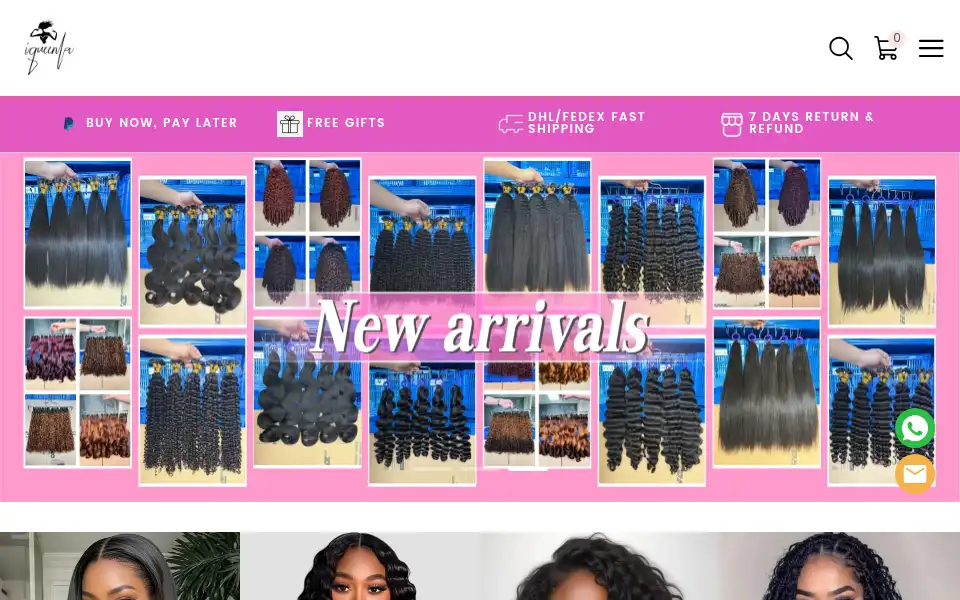 Screenshot of iqueenla.com