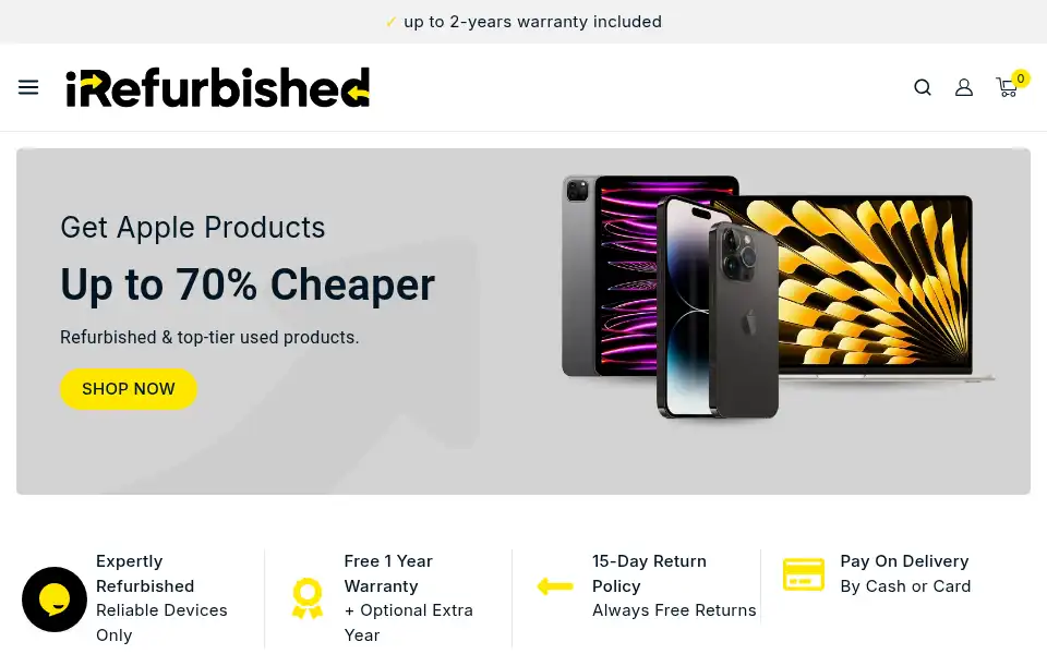 Screenshot of irefurbished.com.cy