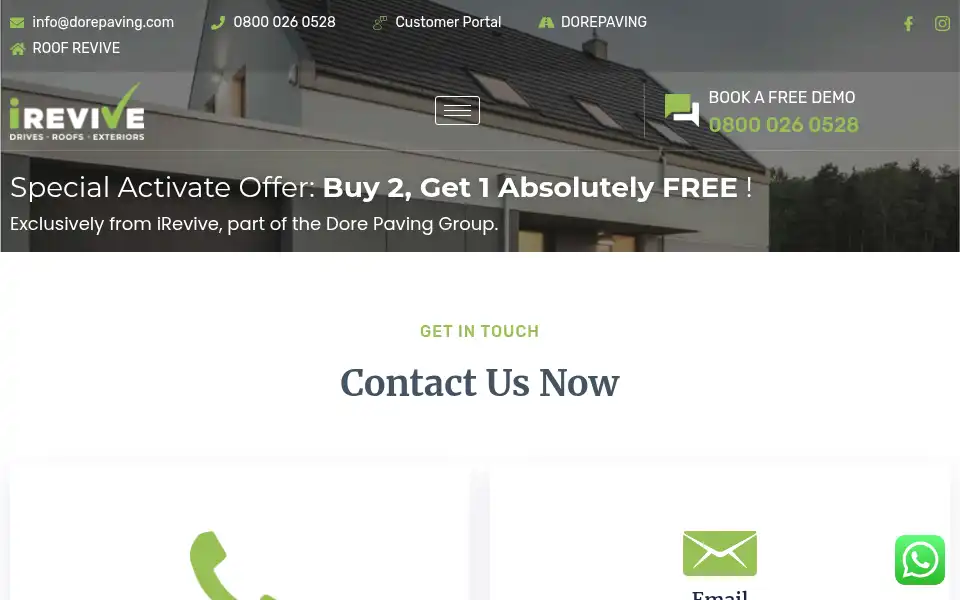 Screenshot of irevive.uk