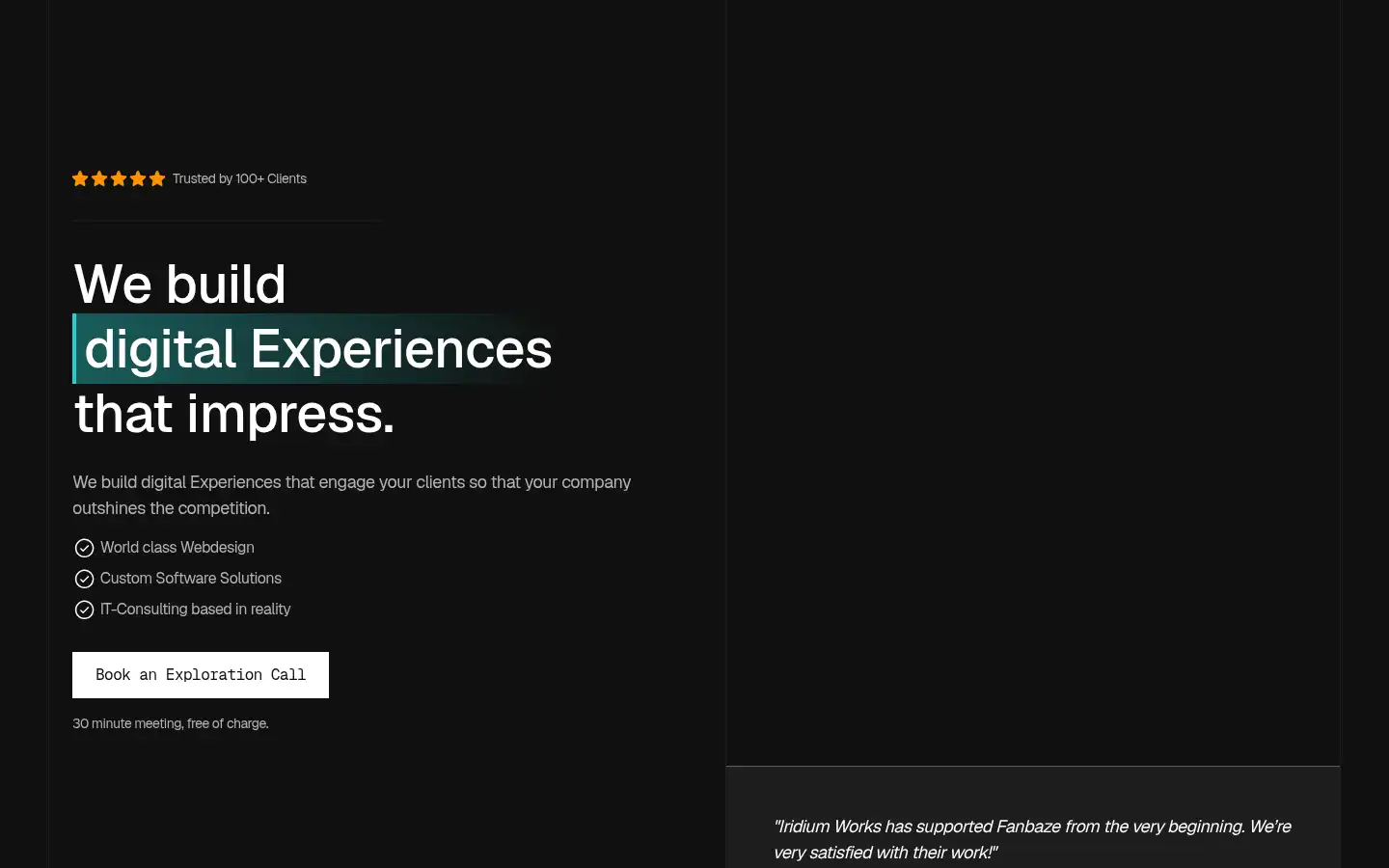 Screenshot of iridium-works.com