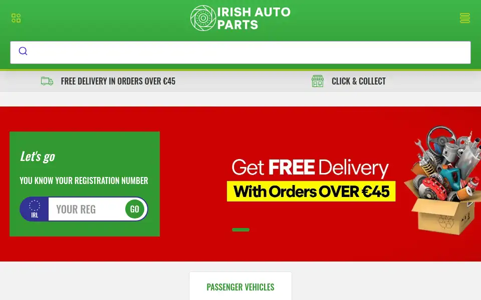 Screenshot of irishautoparts.ie