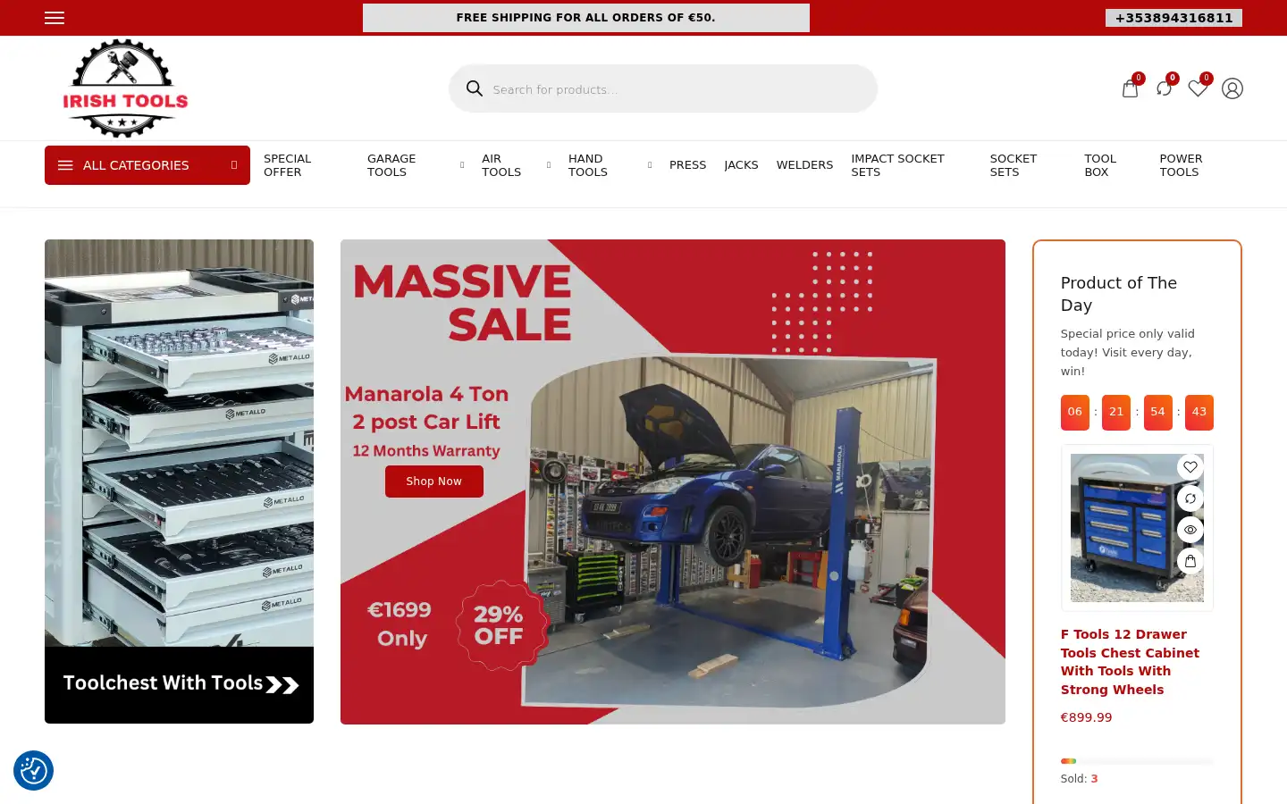 Screenshot of irishtoolsshop.com