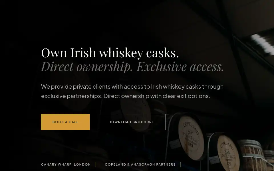 Screenshot of irishtradingwhiskey.com