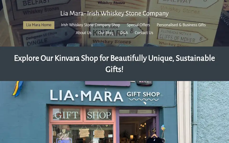 Screenshot of irishwhiskeystonecompany.ie