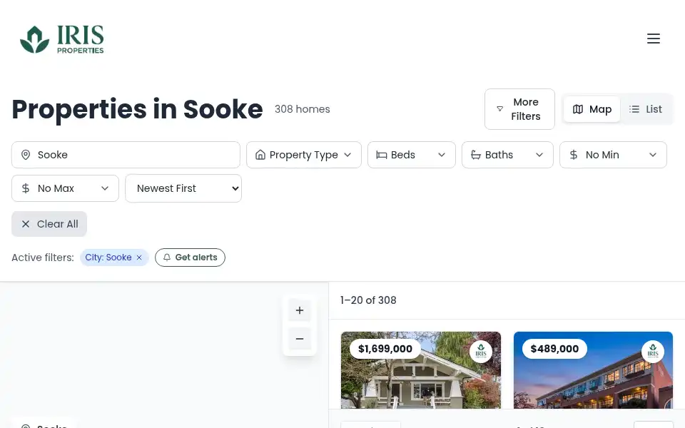 Screenshot of irisproperties.ca