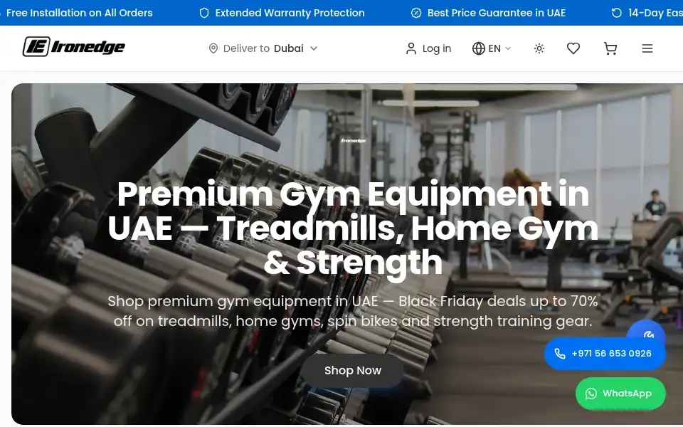 Screenshot of ironedge.ae