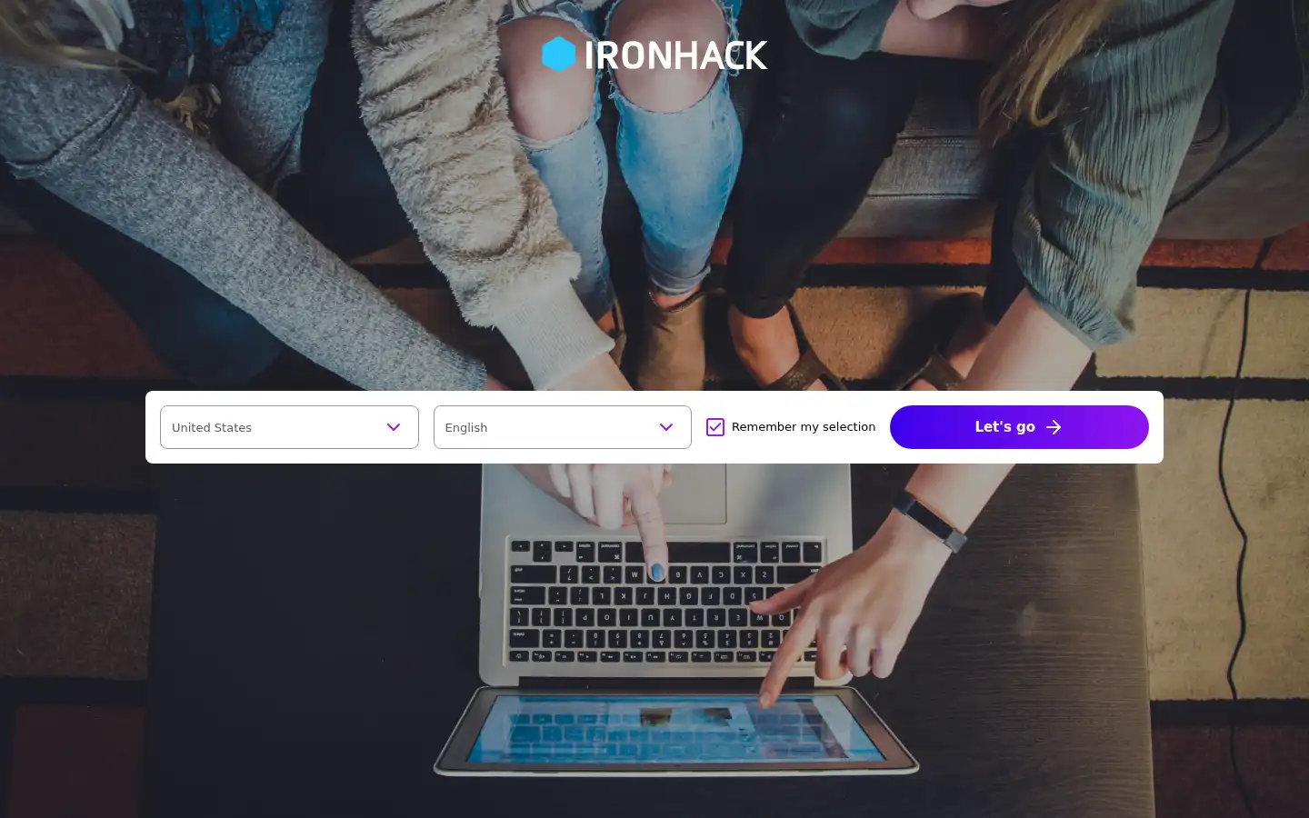 Screenshot of ironhack.com