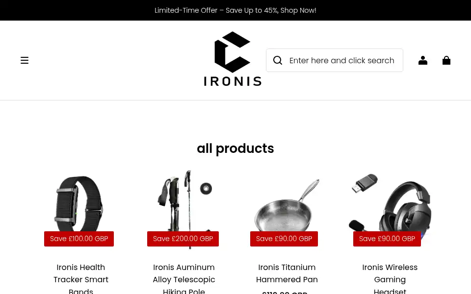 Screenshot of ironis-uk.com