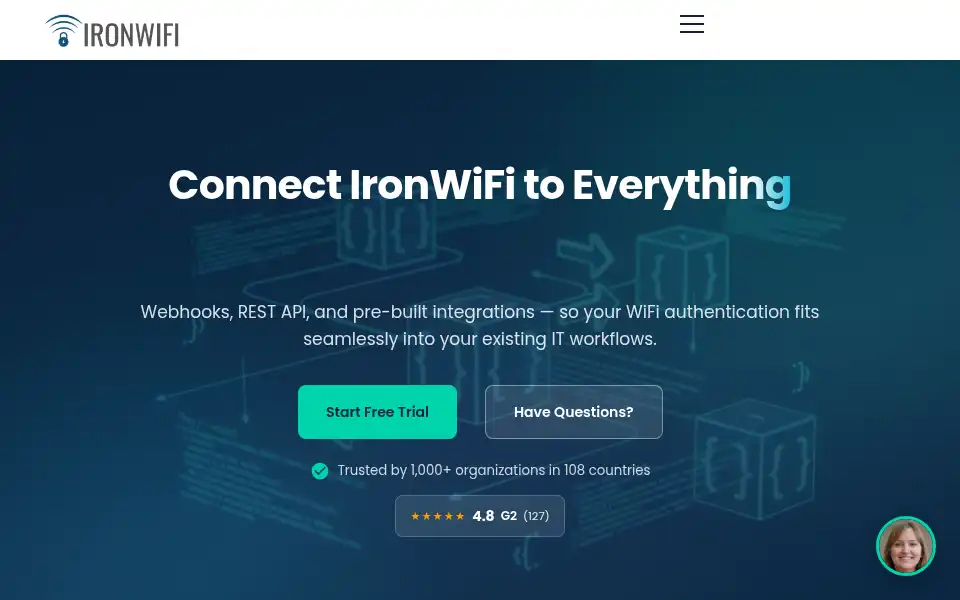 Screenshot of ironwifi.com