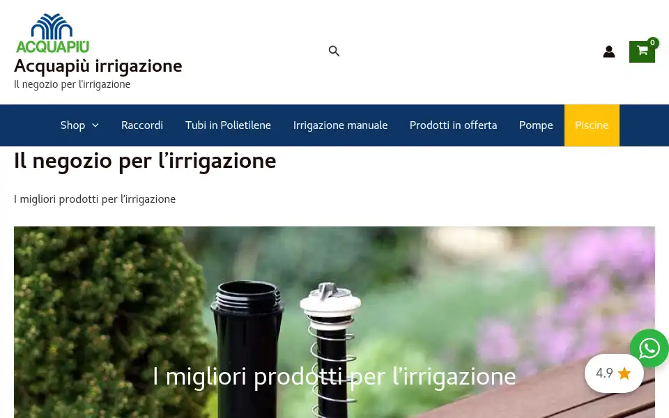 Screenshot of irrigazioneshop.com