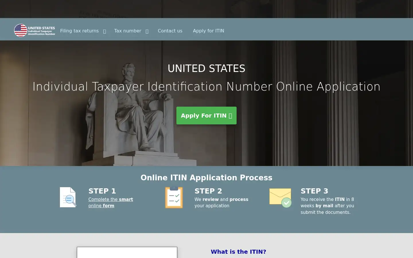 Screenshot of irs-itin-services.com