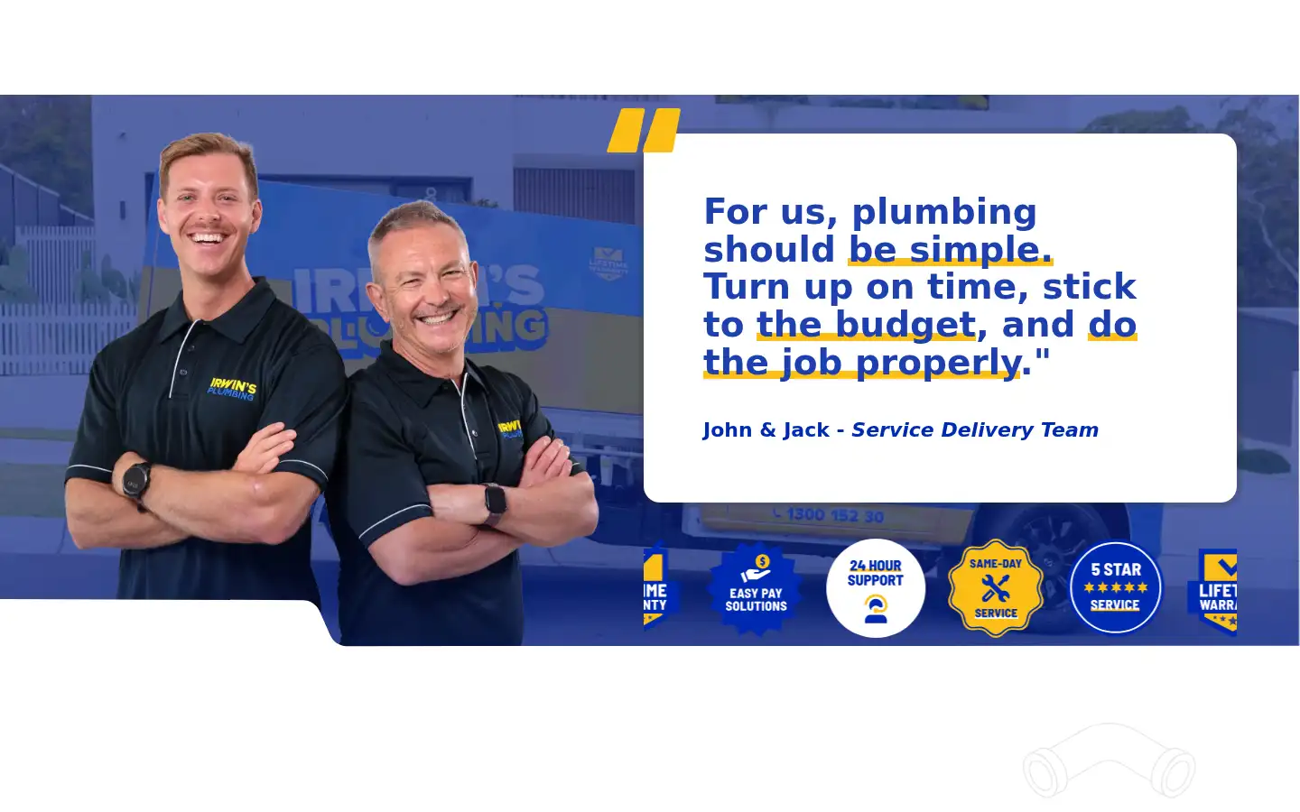 Screenshot of irwinsplumbing.com.au