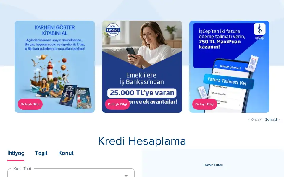 Screenshot of isbank.com.tr