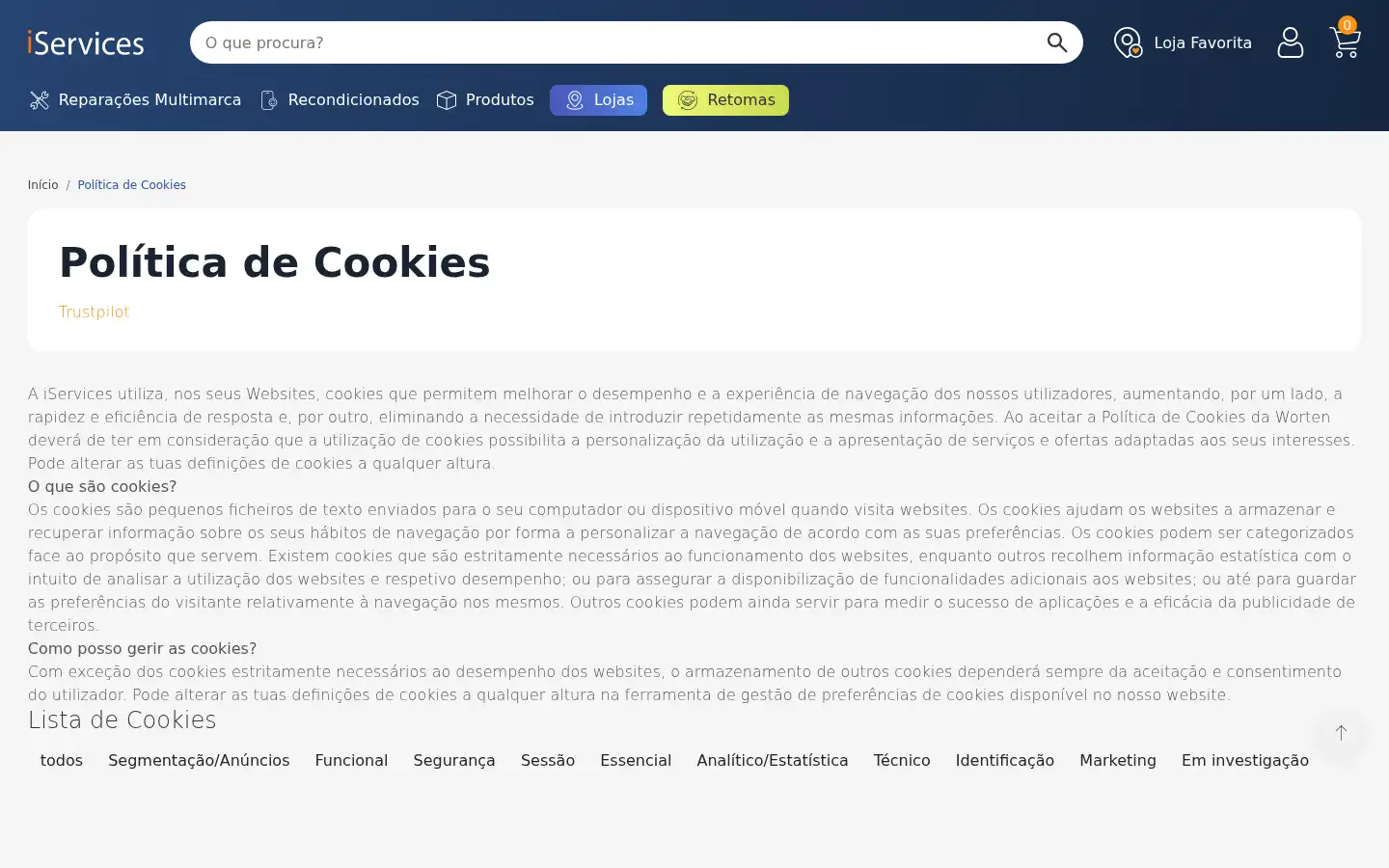 Screenshot of iservices.pt