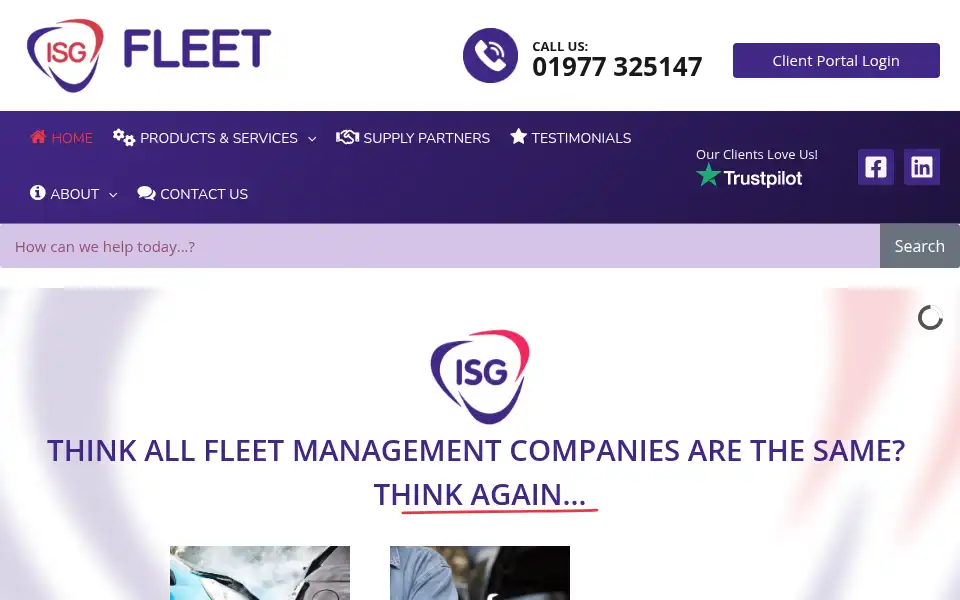 Screenshot of isgfleet.co.uk