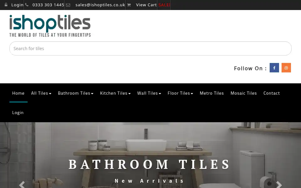 Screenshot of ishoptiles.co.uk