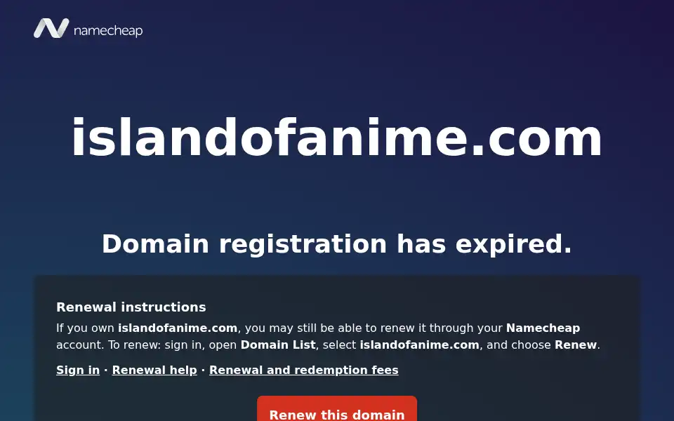 Screenshot of islandofanime.com