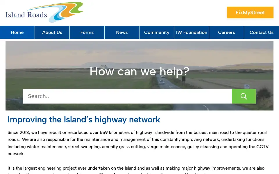Screenshot of islandroads.com