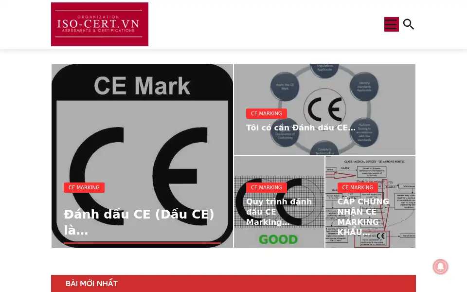 Screenshot of iso-cert.vn