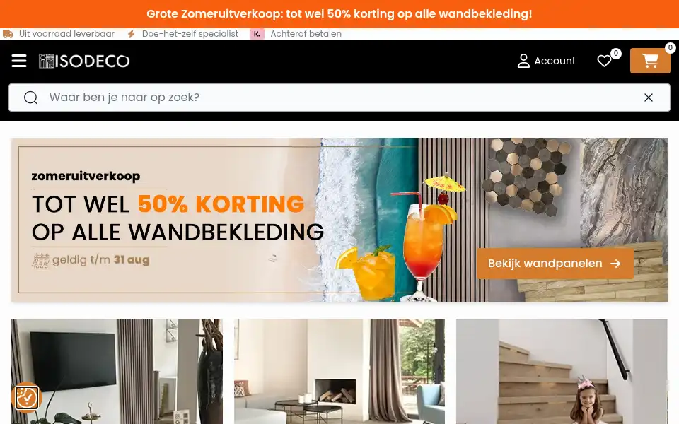 Screenshot of isodeco.nl