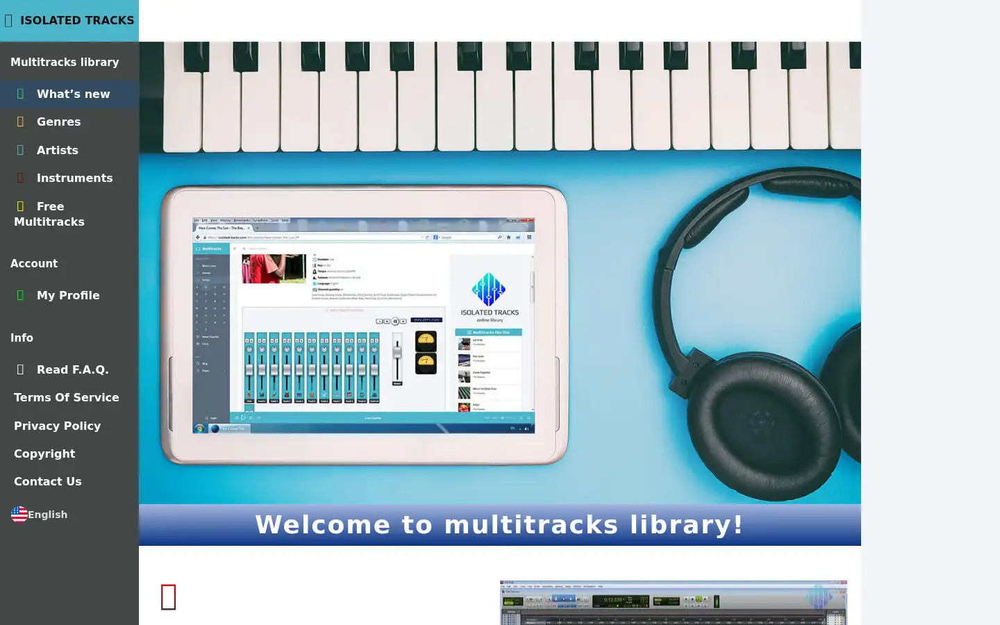 Screenshot of isolated-tracks.com