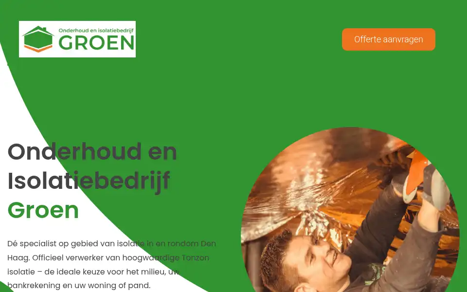 Screenshot of isolatiebedrijfgroen.nl