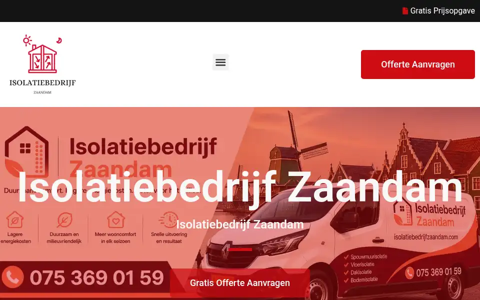 Screenshot of isolatiebedrijfzaandam.com