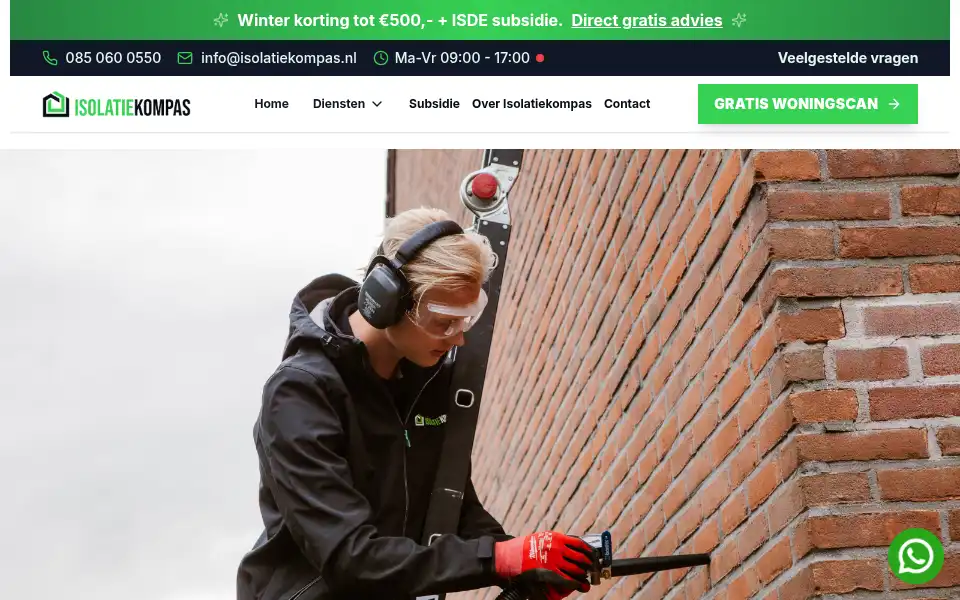 Screenshot of isolatiekompas.nl