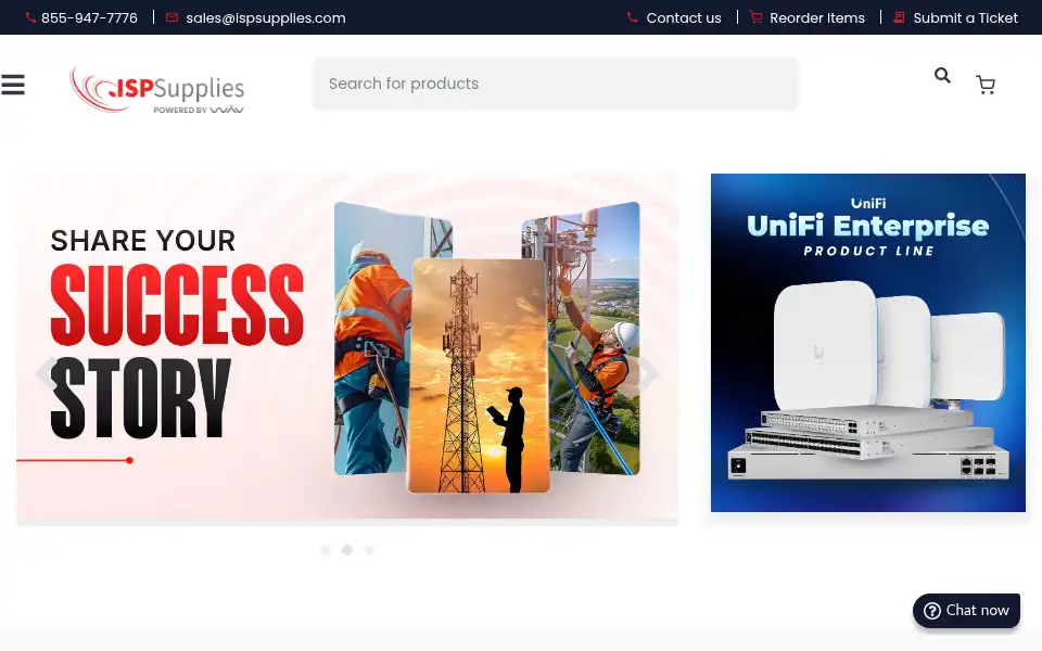 Screenshot of ispsupplies.com