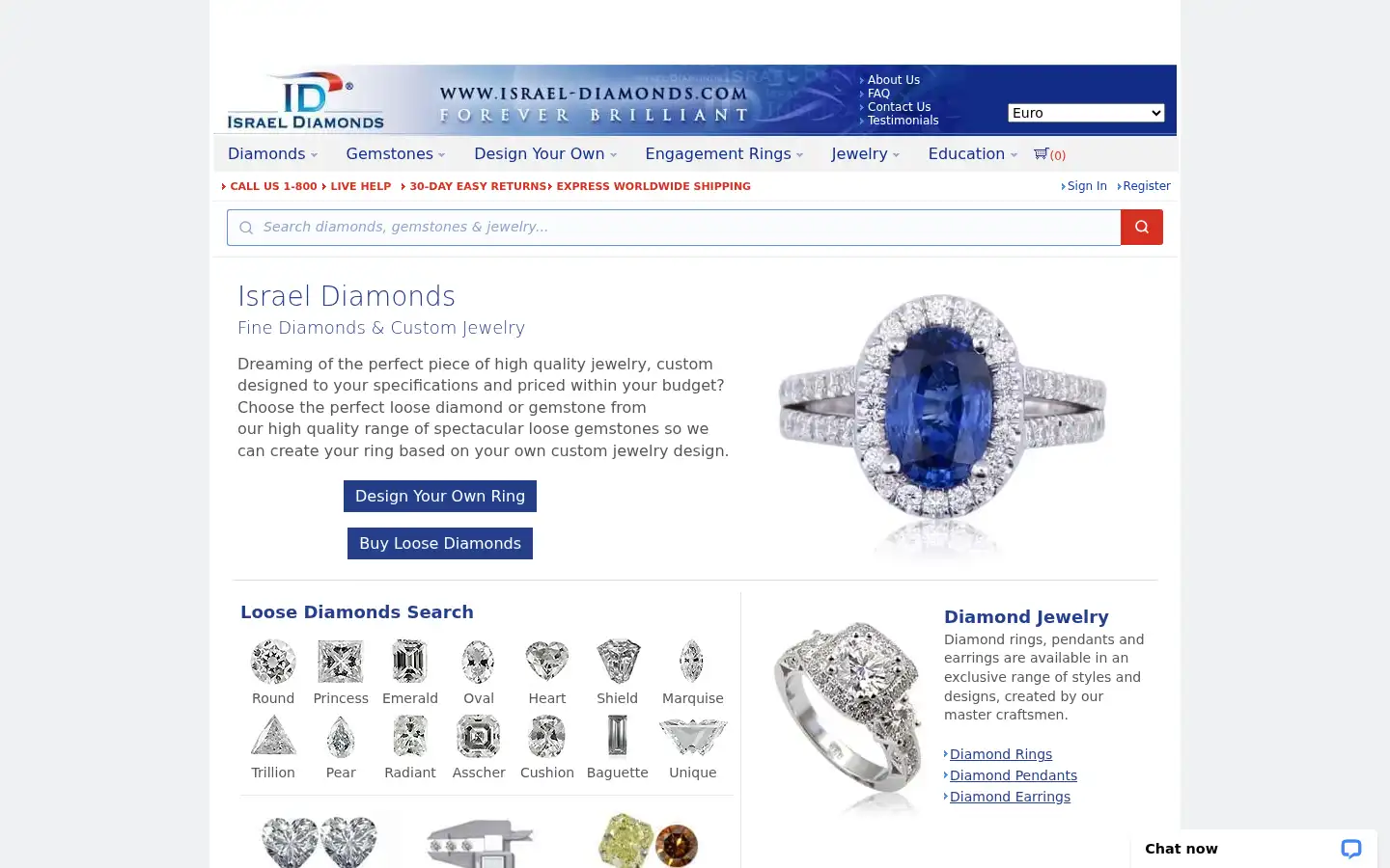 Screenshot of israel-diamonds.com