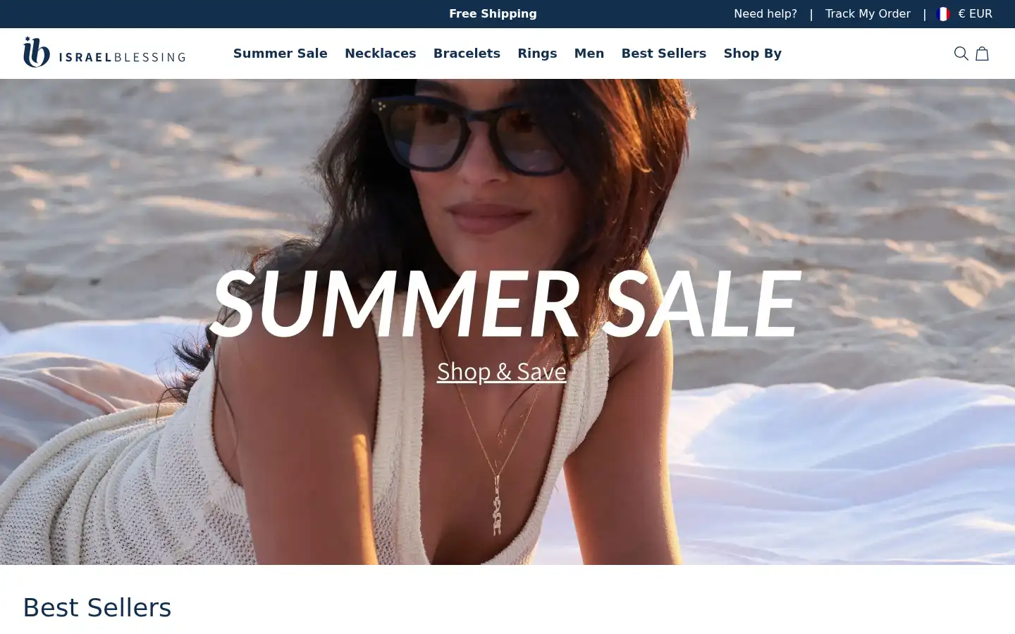 Screenshot of israelblessing.com