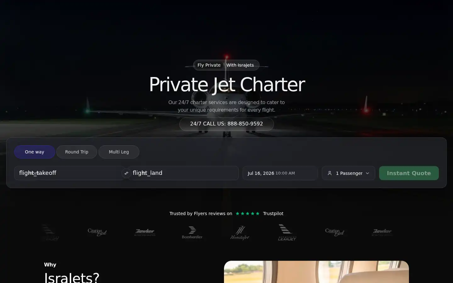 Screenshot of israjets.com