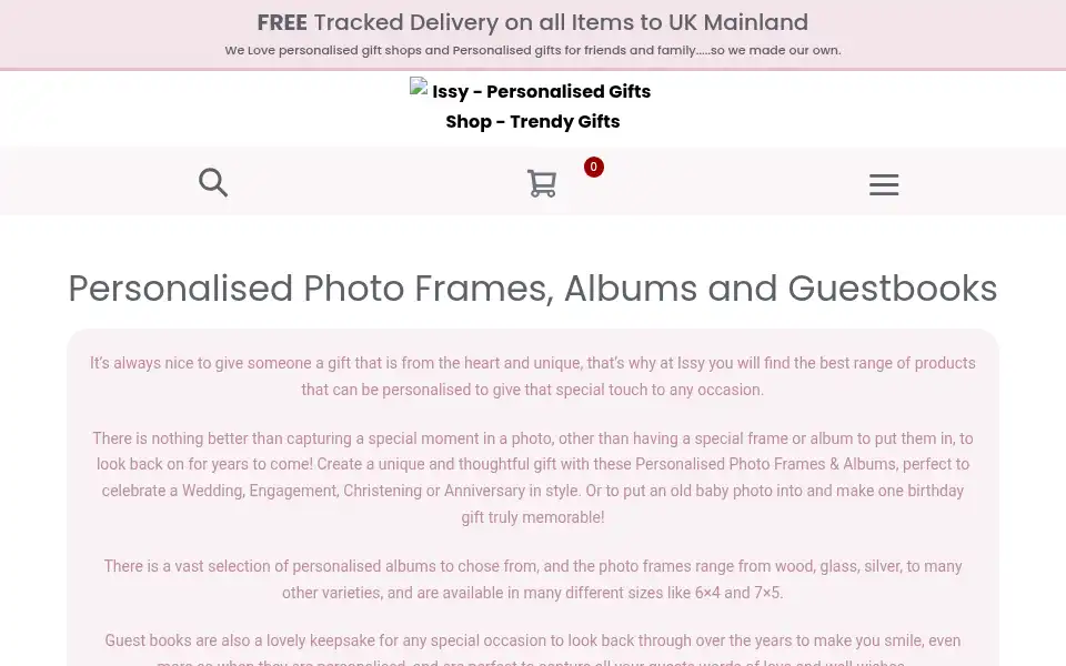 Screenshot of issy.uk