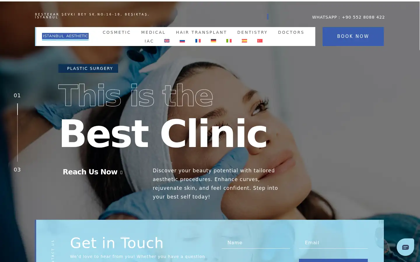 Screenshot of istanbulaestheticcenter.com