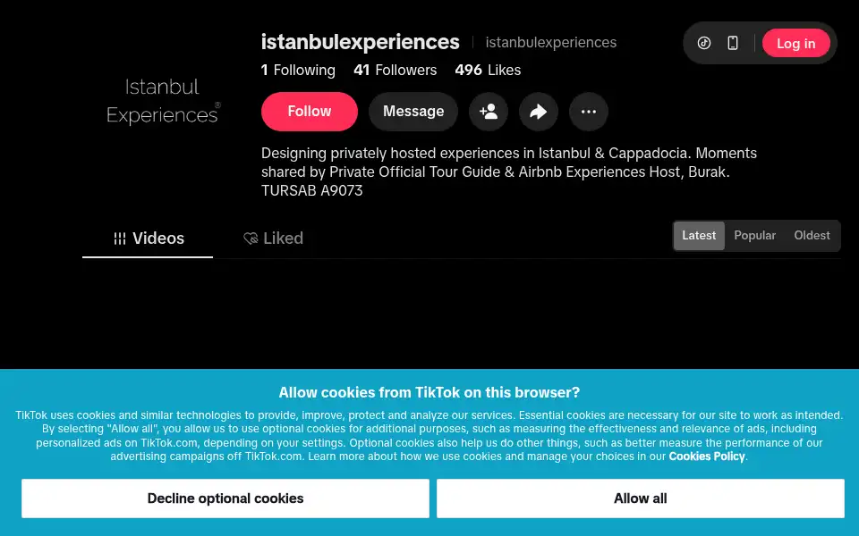 Screenshot of istanbulexperiences.com.tr