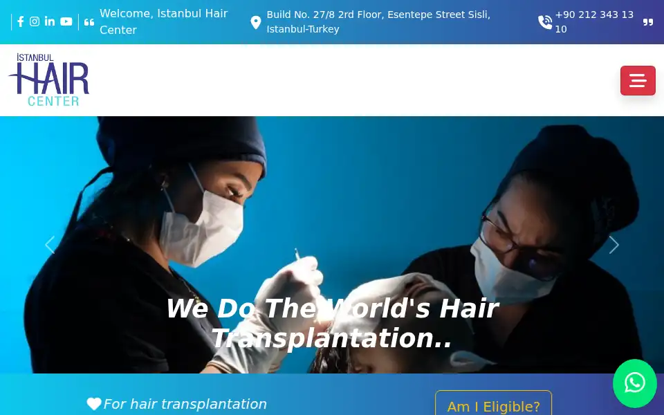 Screenshot of istanbulhaircenter.com