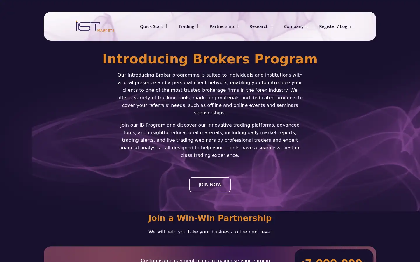 Screenshot of istmarkets.com