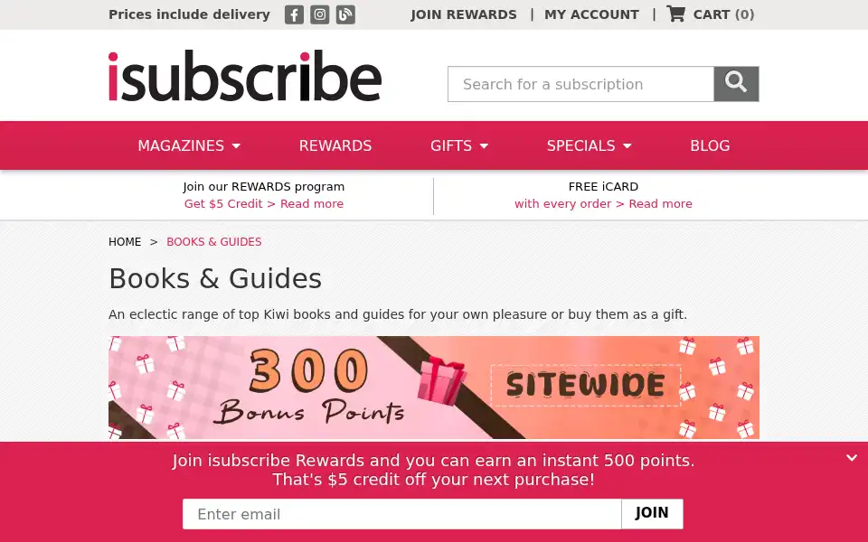 Screenshot of isubscribe.co.nz