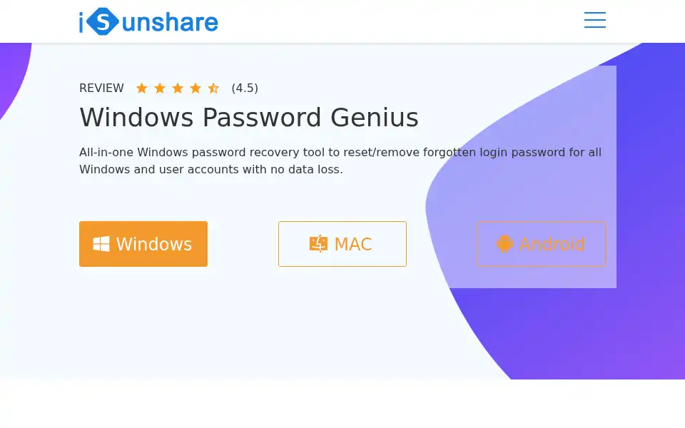 Screenshot of isunshare.com