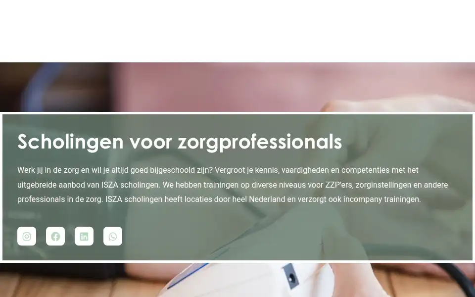 Screenshot of isza-scholingen.nl