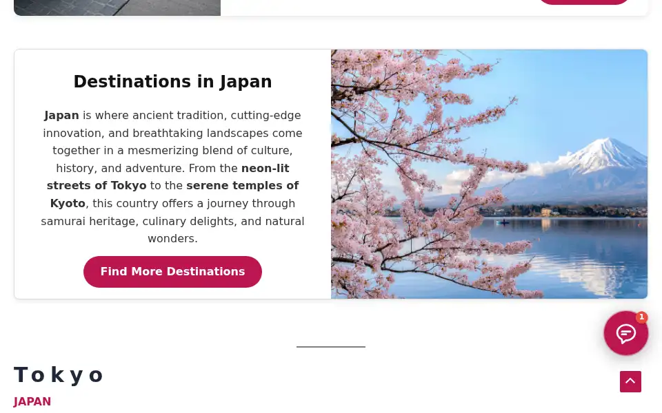 Screenshot of itacatours.com