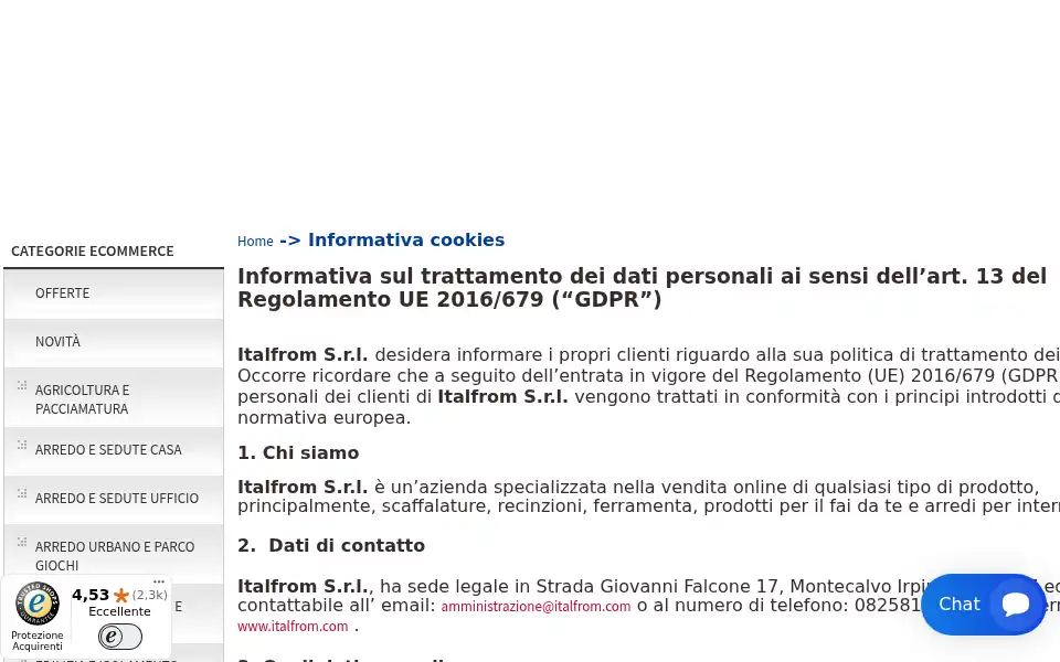 Screenshot of italfrom.com