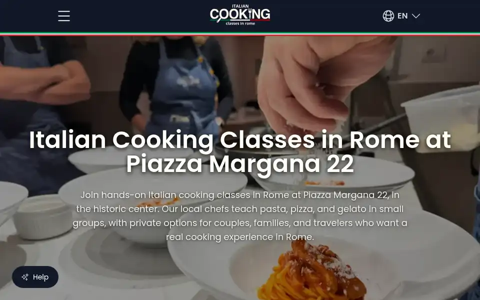 Screenshot of italiancookingclassesinrome.com
