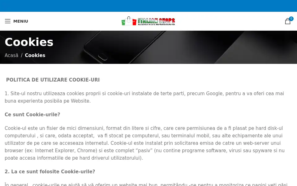 Screenshot of italianshops.ro